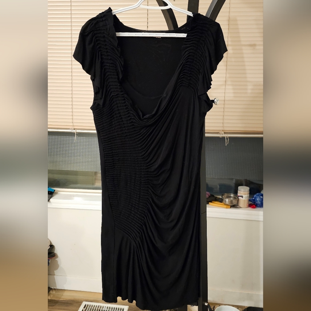 My Tribe Asymmetrical Dress in Midnight Black